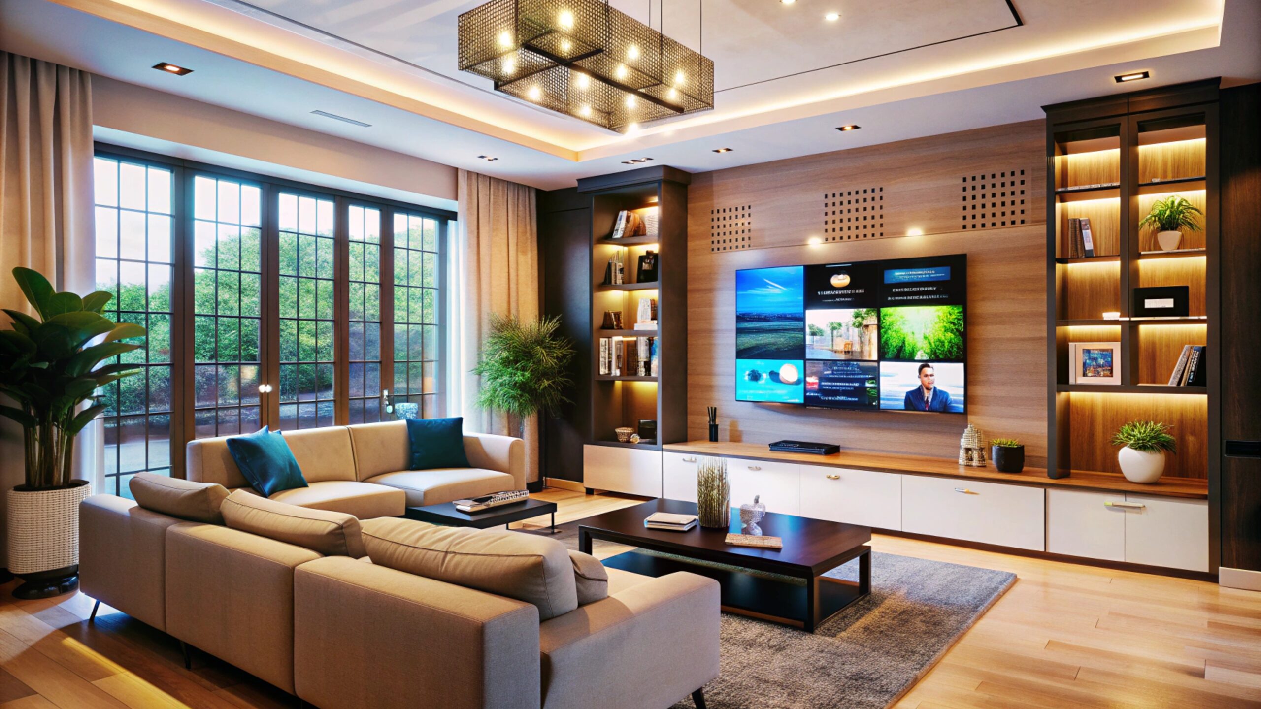 Modern living room design showcasing luxury home design and renovation services.